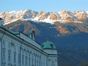 Il Palazzo reale di Innsbruck al tramonto