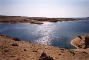 Scorcio del Mar Rosso dal deserto